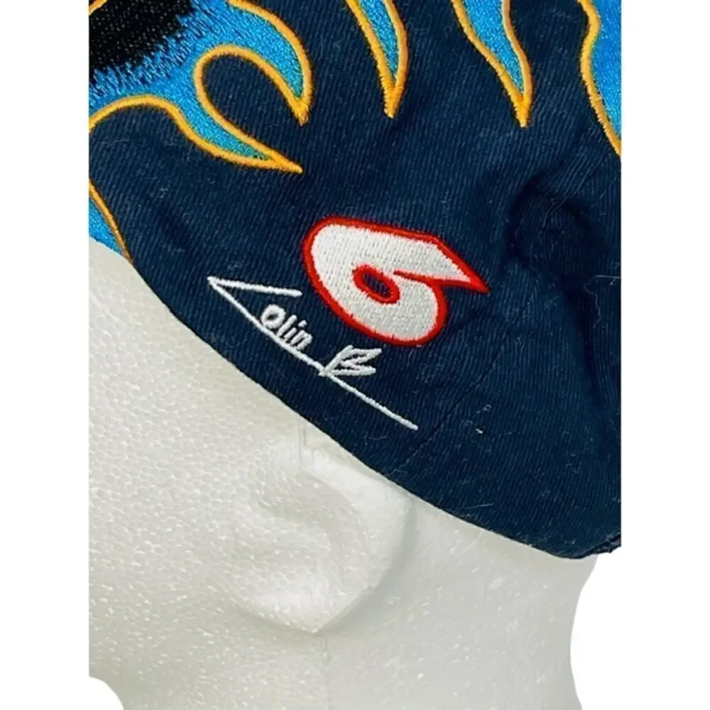 Conway Freight Hat Cap Strap Back Adjustable men Colin Braun 6 Black Blue Flames